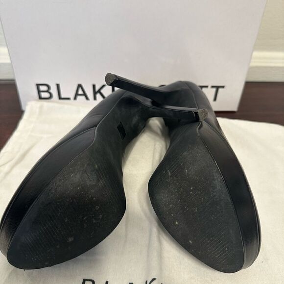 Blake Scott high heel block platform leather heels pump size 7,5 in black - Picture 8 of 9